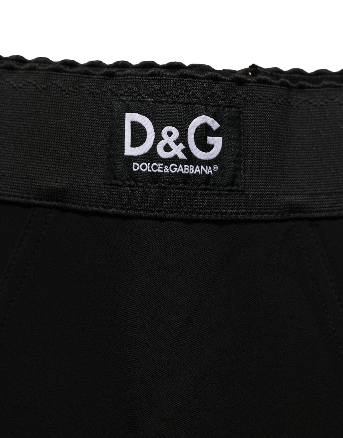 Pantalon Capri taille haute noir en viscose Dolce & Gabbana