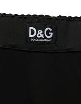 Pantalon Capri taille haute noir en viscose Dolce & Gabbana