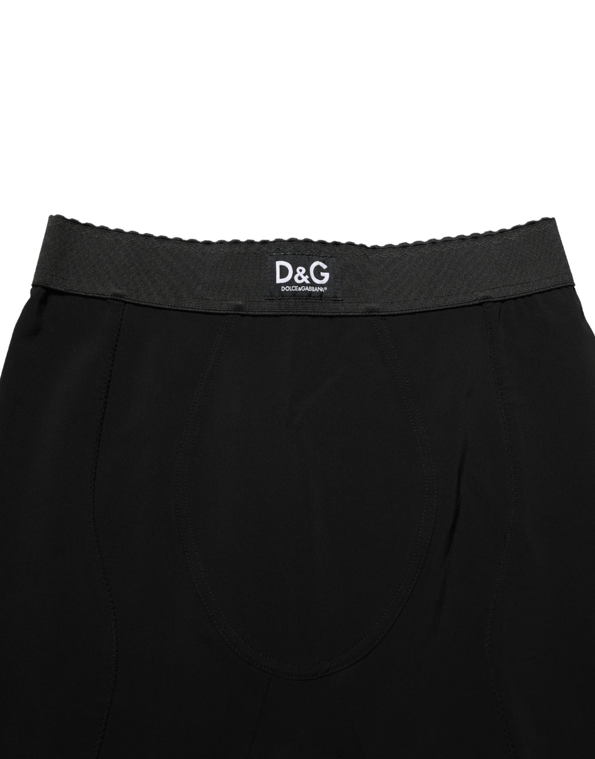 Pantalon Capri taille haute noir en viscose Dolce & Gabbana
