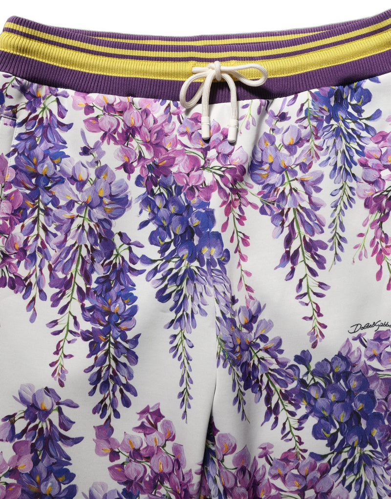 Dolce & Gabbana Multicolor Floral Mid Waist Jogger Pants