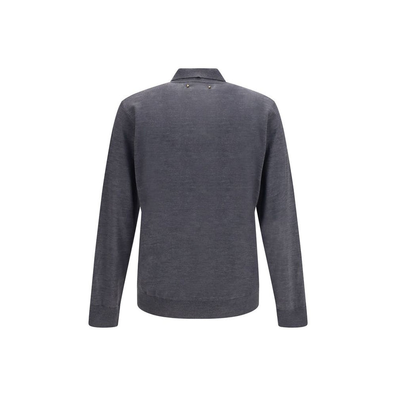 Golden Goose Gray Wool Oves Aries Dress Shirt