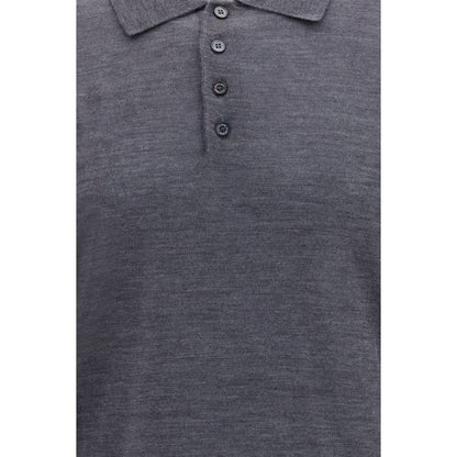 Golden Goose Gray Wool Oves Aries Dress Shirt