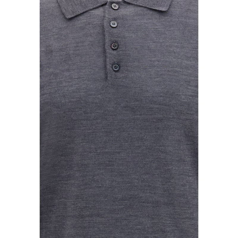 Golden Goose Gray Wool Oves Aries Dress Shirt