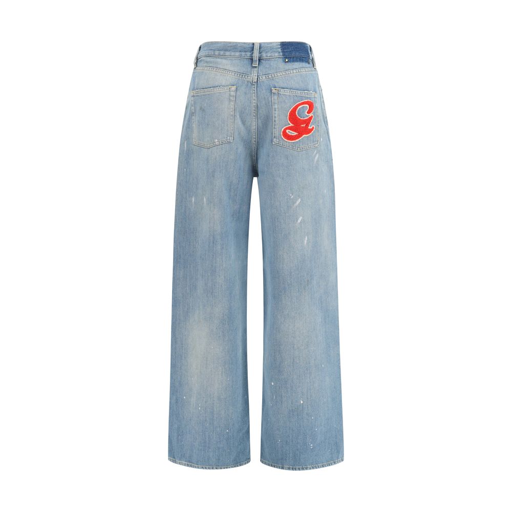 Jean boyfriend Golden Goose en coton bleu