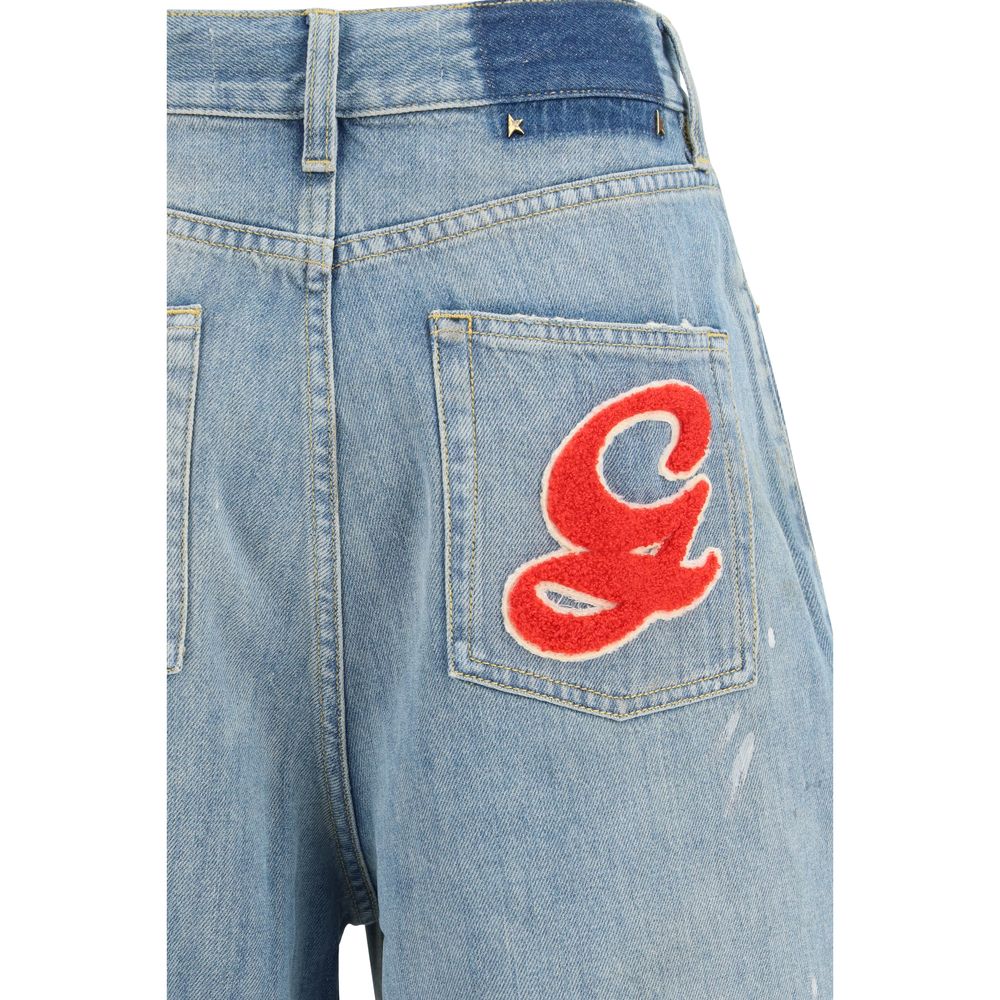 Jean boyfriend Golden Goose en coton bleu