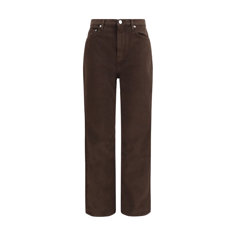 Loulou De Saison – Jean droit en coton marron