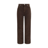 Loulou De Saison – Jean droit en coton marron