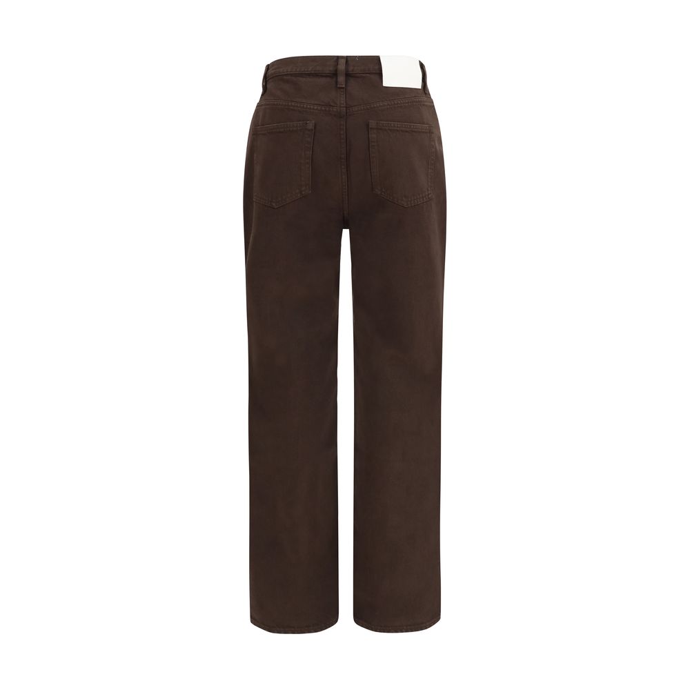 Loulou De Saison – Jean droit en coton marron