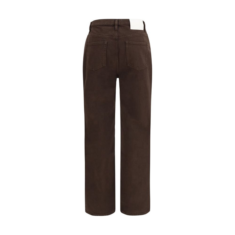 Loulou De Saison Brown Cotton Straight-Leg Jeans