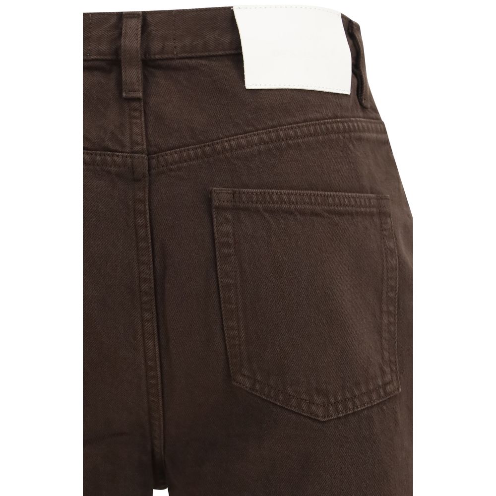 Loulou De Saison – Jean droit en coton marron