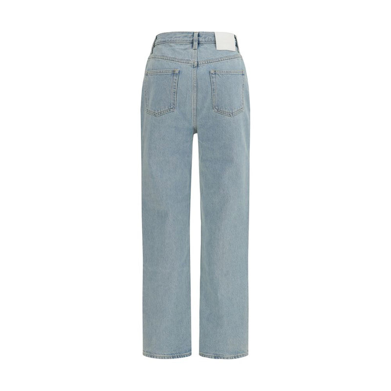 Loulou De Saison Blue Cotton Straight-Leg Jeans