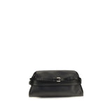 Sac à bandoulière Moschino en peau de chèvre noire