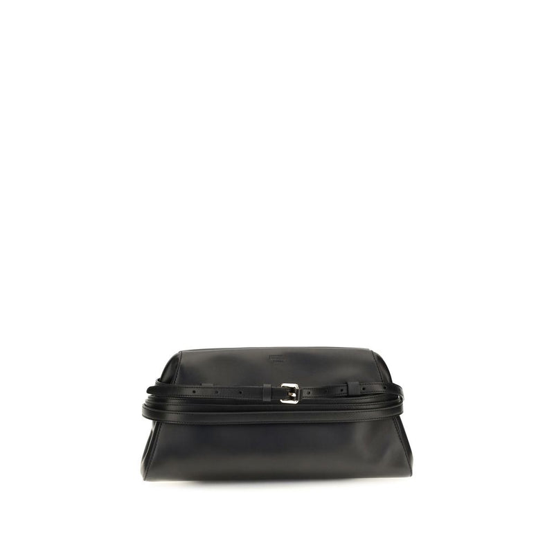 Moschino Black Goatskin Shoulder Bag