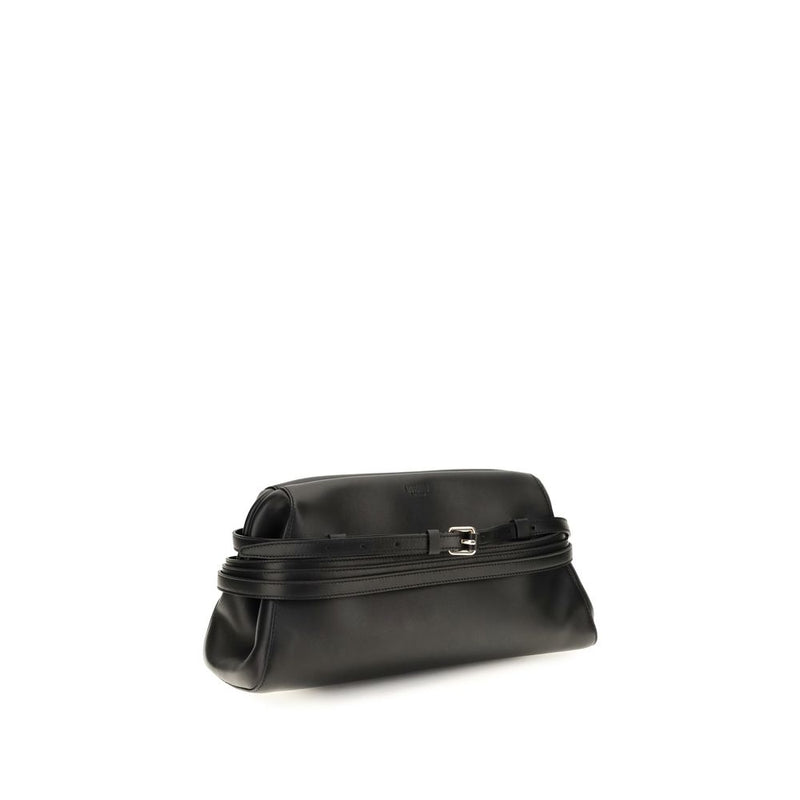 Moschino Black Goatskin Shoulder Bag