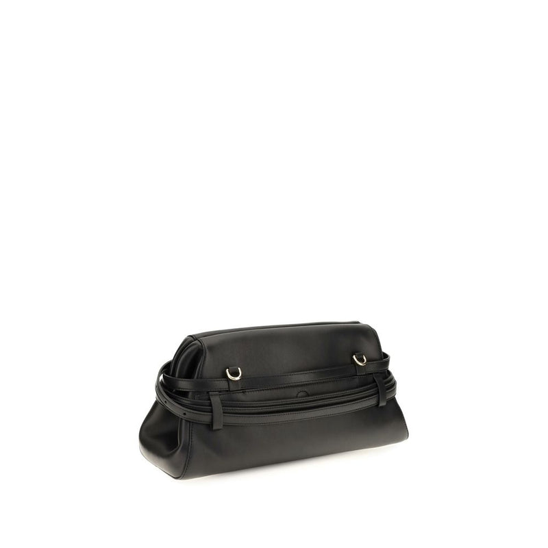 Moschino Black Goatskin Shoulder Bag