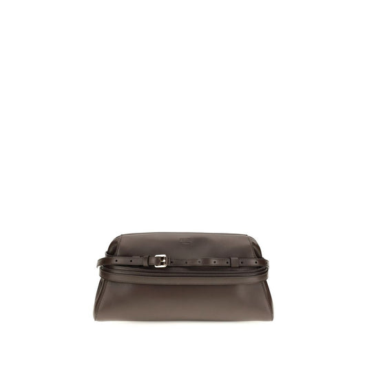 Moschino Brown Goatskin Shoulder Bag