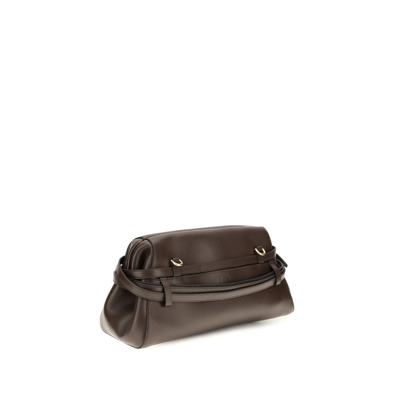 Moschino Brown Goatskin Shoulder Bag