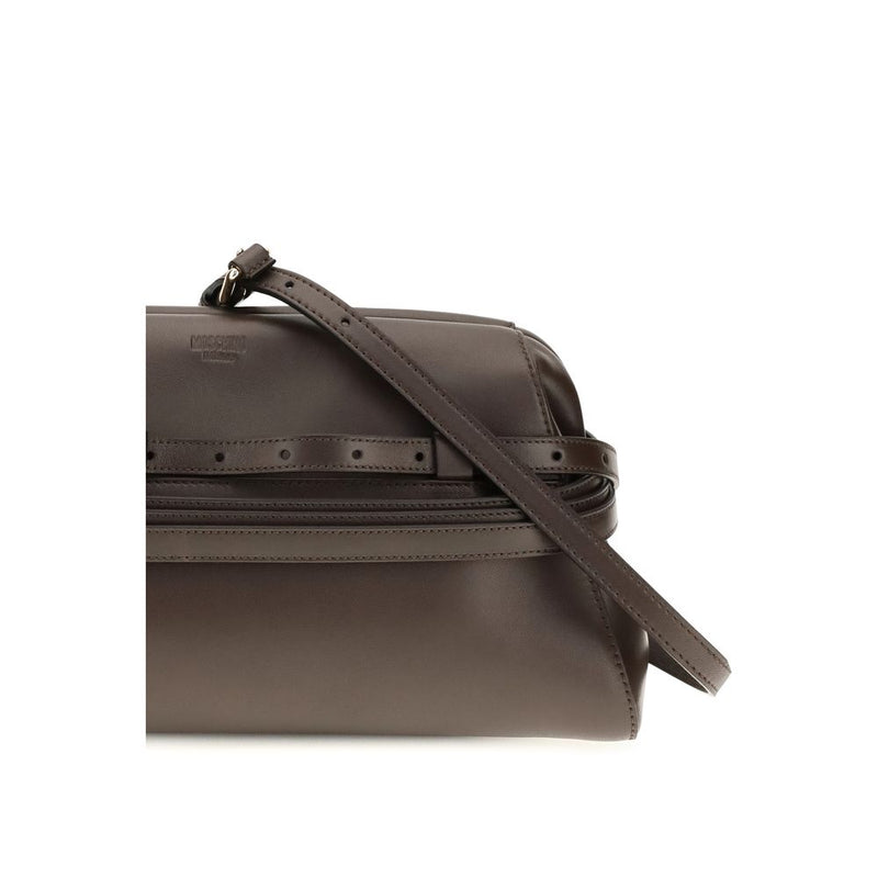 Moschino Brown Goatskin Shoulder Bag