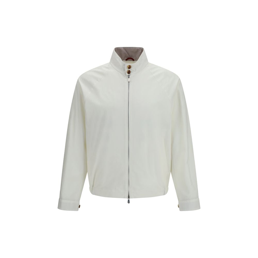 Veste longue en coton blanc Brunello Cucinelli