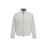 Veste longue en coton blanc Brunello Cucinelli