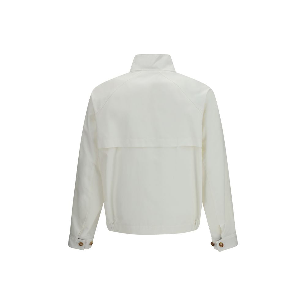 Veste longue en coton blanc Brunello Cucinelli