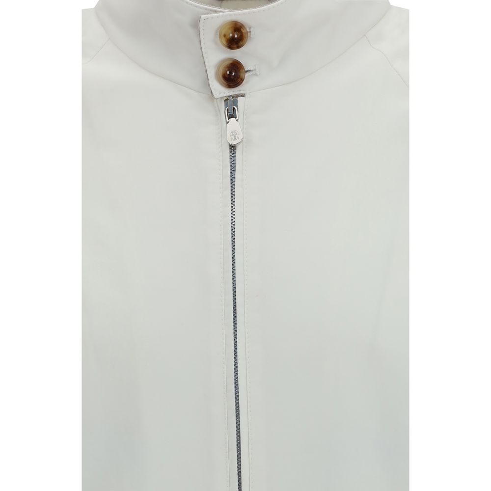 Veste longue en coton blanc Brunello Cucinelli
