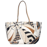 Sac bandoulière Tory Burch en tissu beige