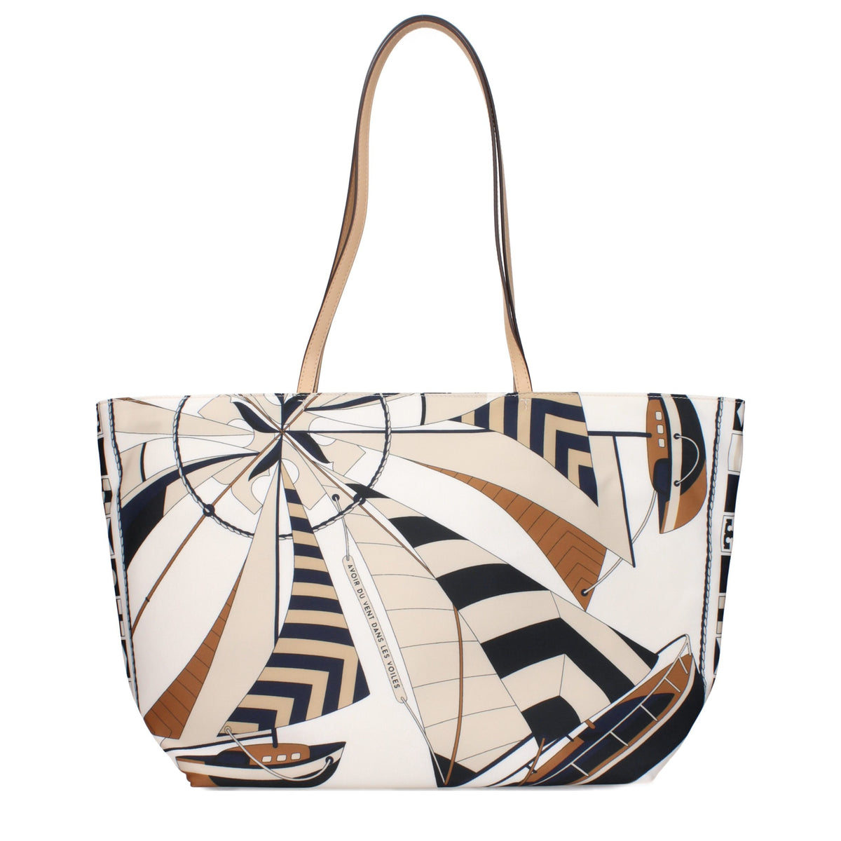 Sac bandoulière Tory Burch en tissu beige
