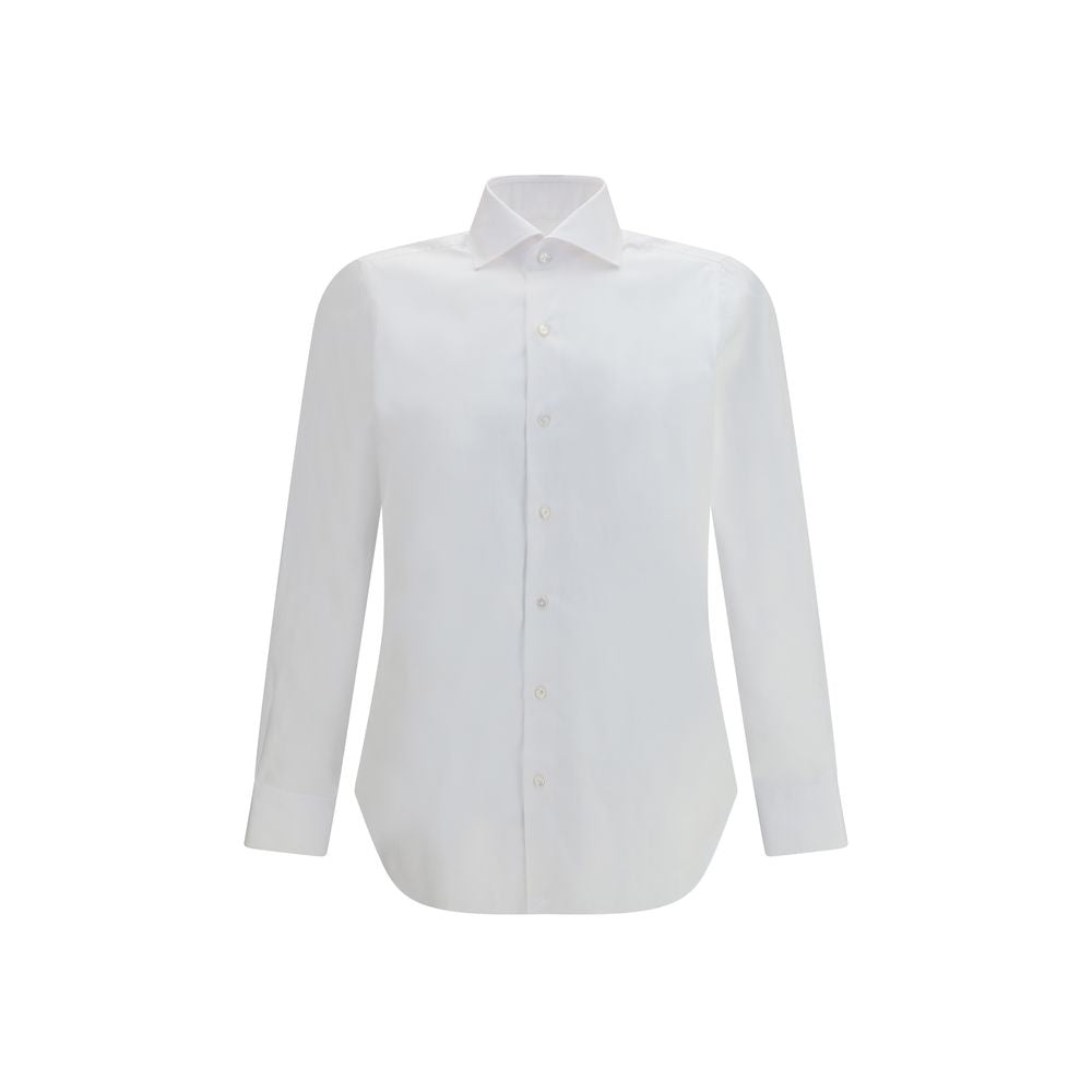 Chemise habillée Finamore en coton blanc