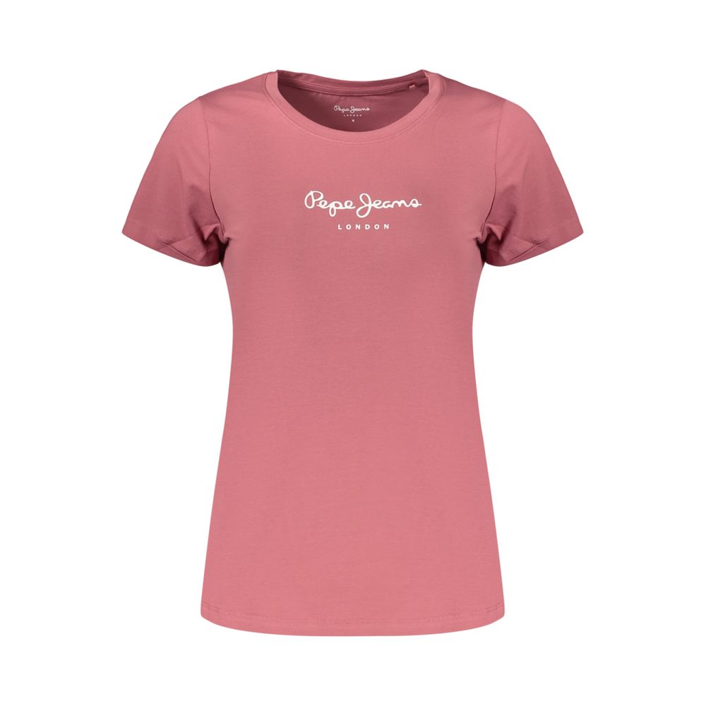 T-shirt en coton rose Pepe Jeans pour femme