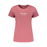 T-shirt en coton rose Pepe Jeans pour femme
