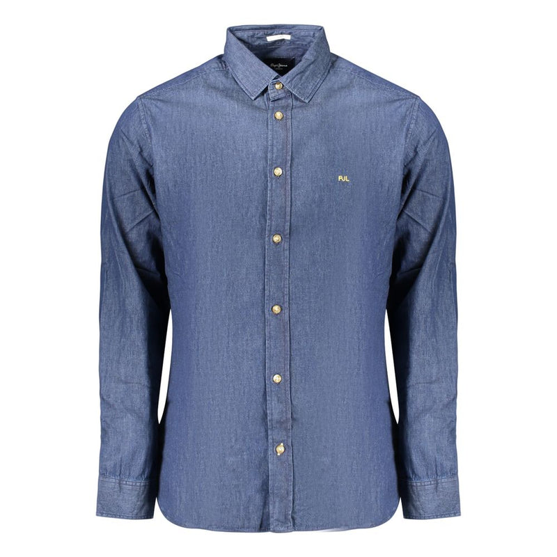 Pepe Jeans Blue Cotton Men's Shirt