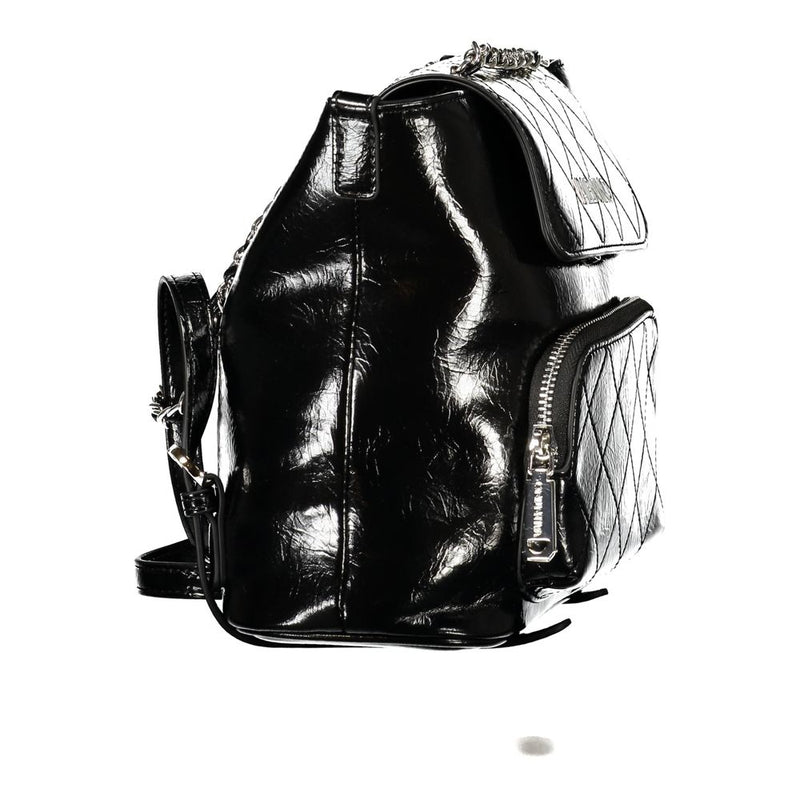 Mario Valentino Black Polyurethane Women's Backpack