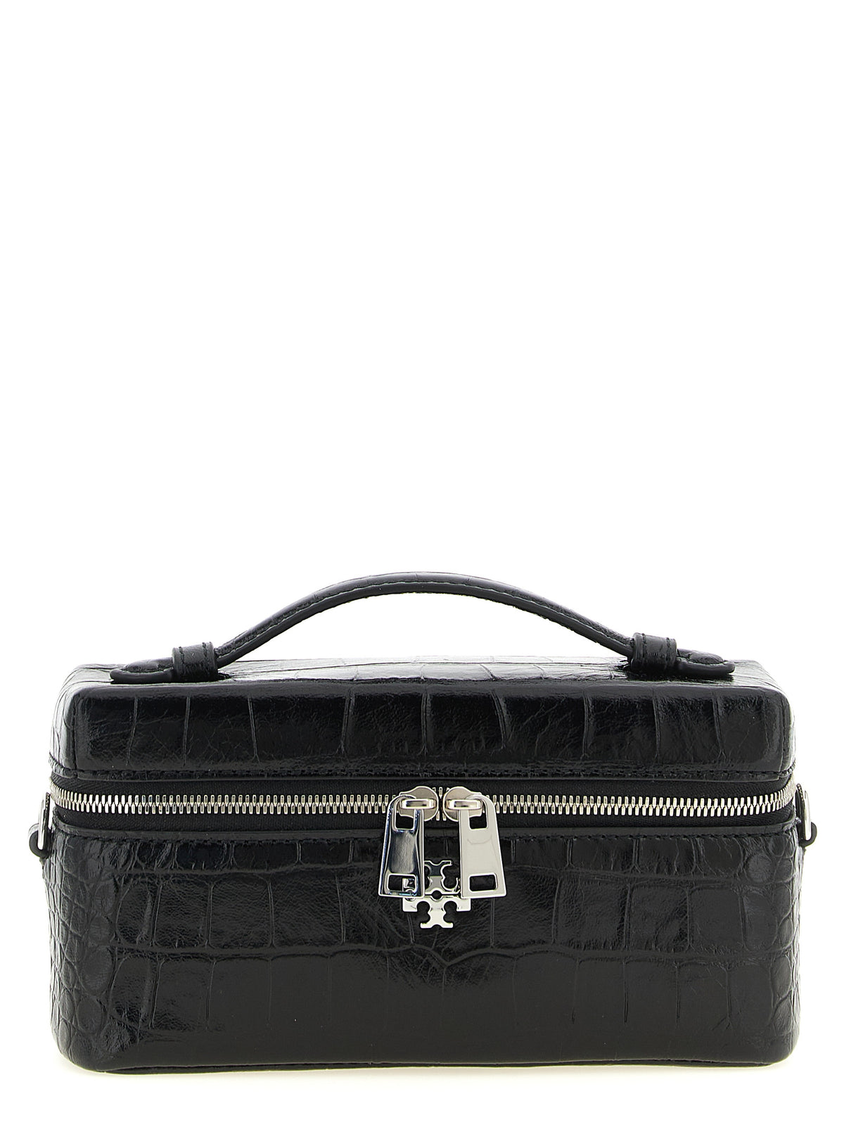 Sac bandoulière Tory Burch en cuir d'agneau noir