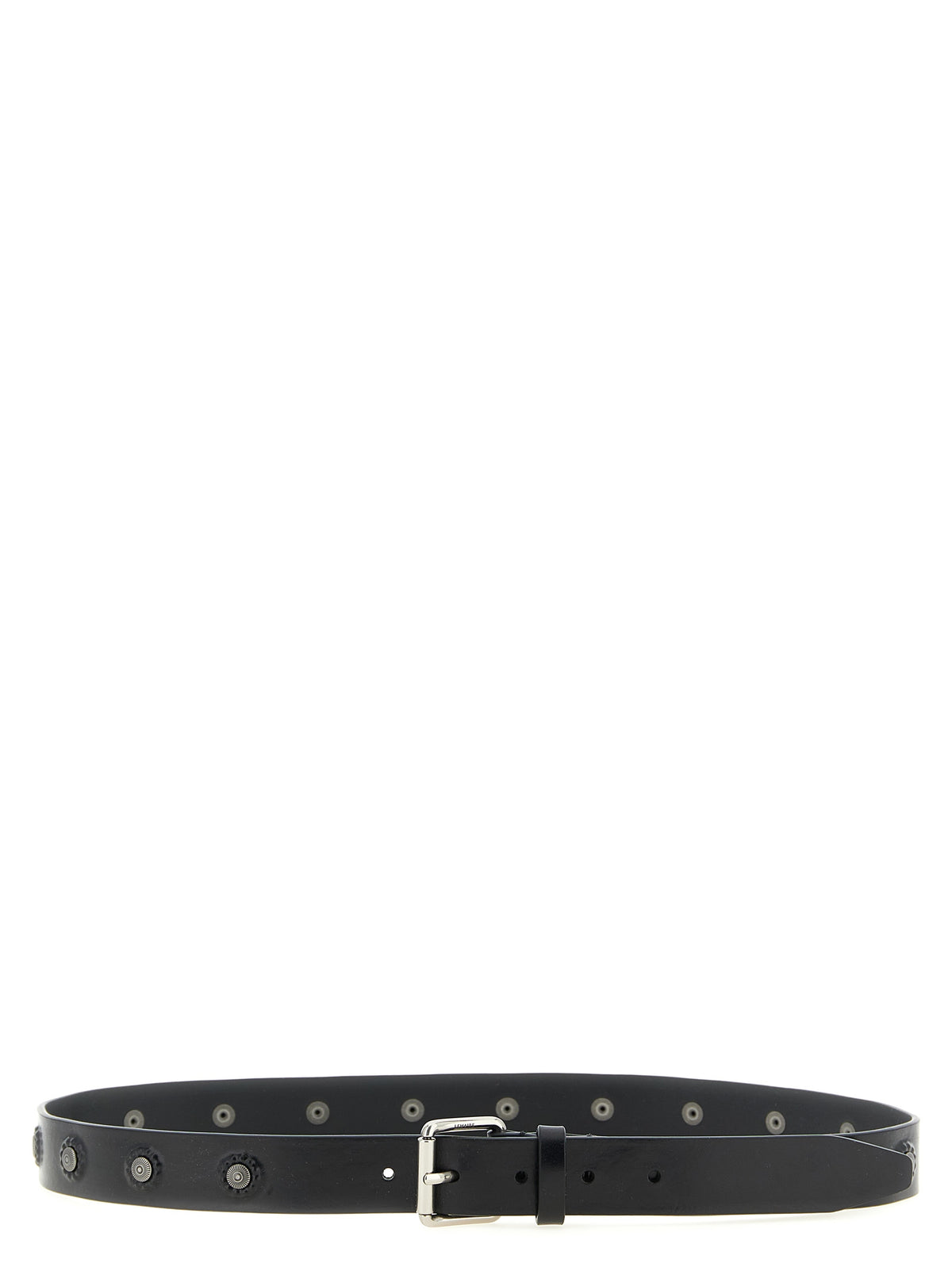 Ceinture Lemaire en cuir de veau noir coupe classique