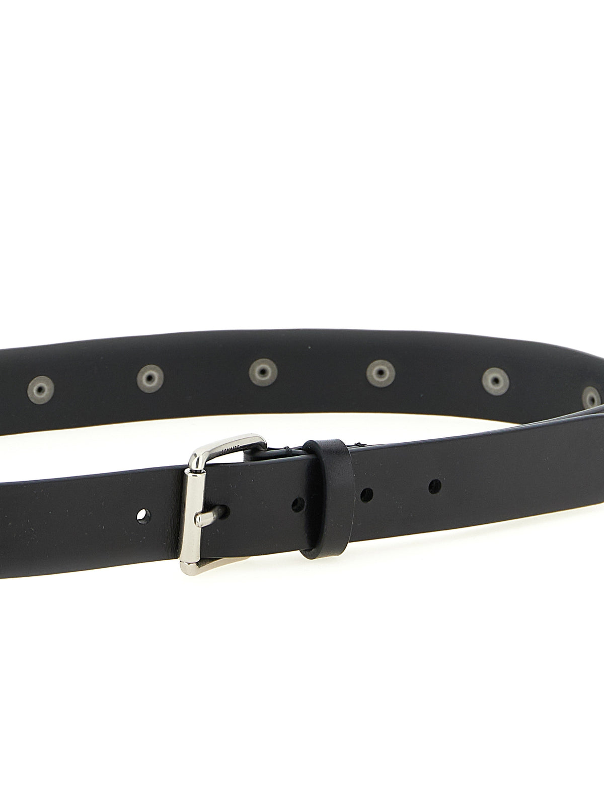 Ceinture Lemaire en cuir de veau noir coupe classique