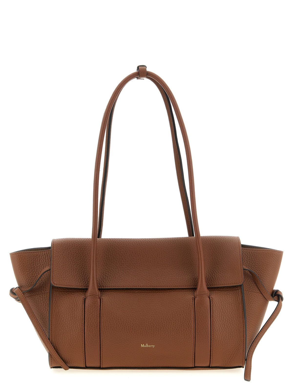 Sac porté épaule en cuir de veau marron Mulberry