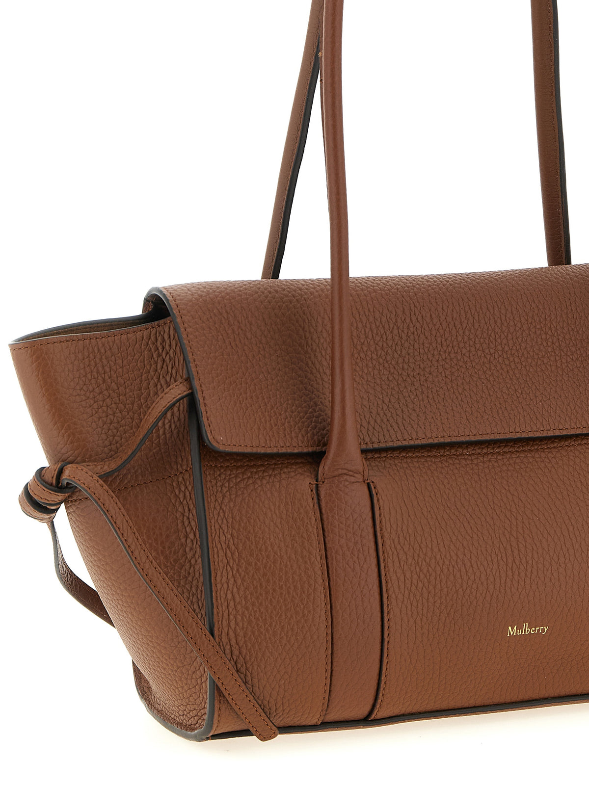 Sac porté épaule en cuir de veau marron Mulberry