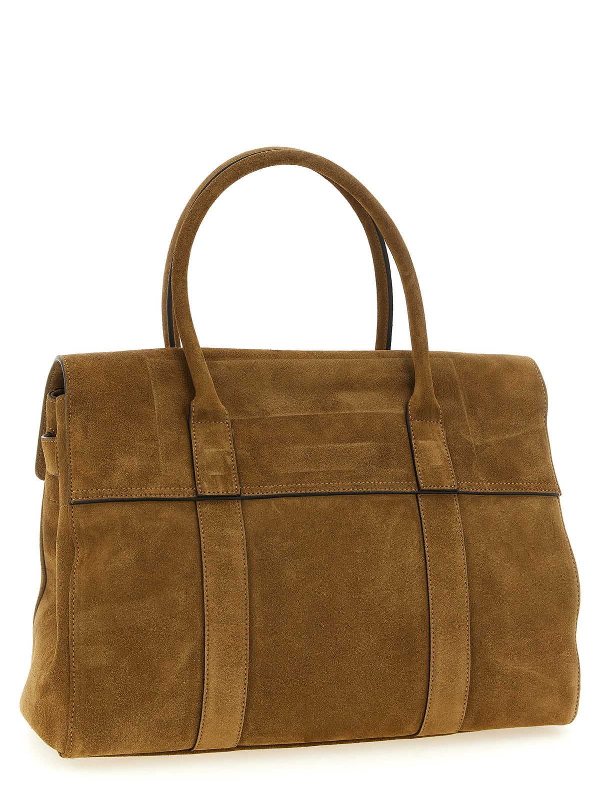 Sac à main en cuir de veau marron Mulberry