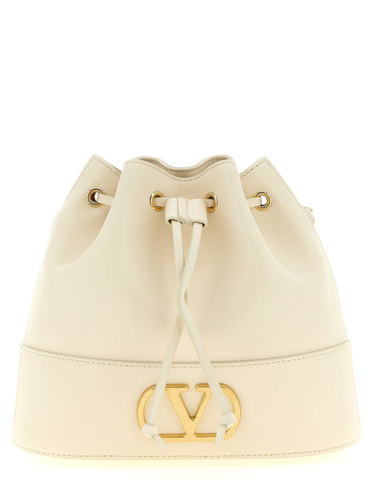 Valentino Garavani White Lamb Leather Crossbody Bag
