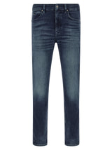 Jean fuselé en coton bleu Hugo Boss
