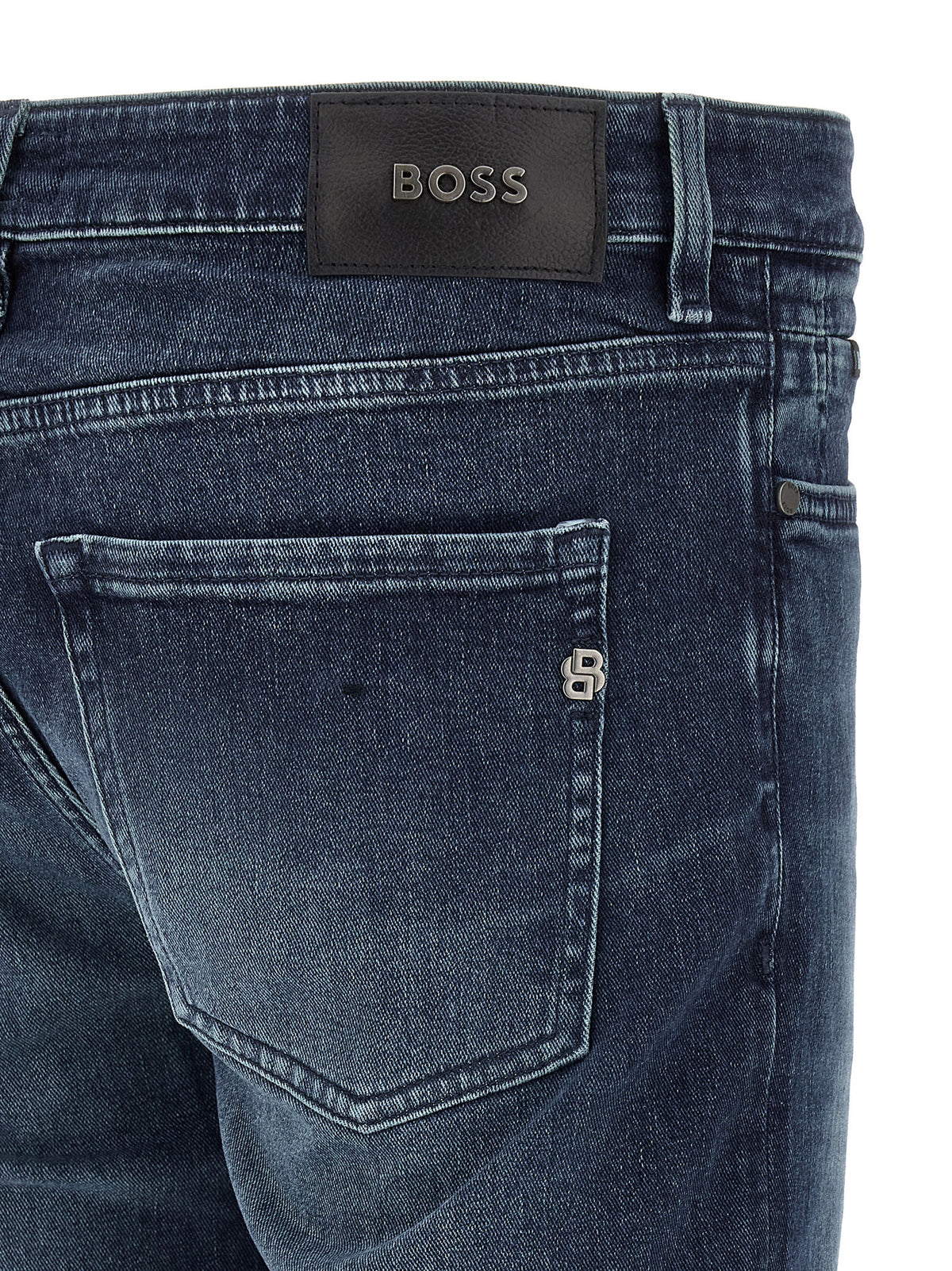 Jean fuselé en coton bleu Hugo Boss