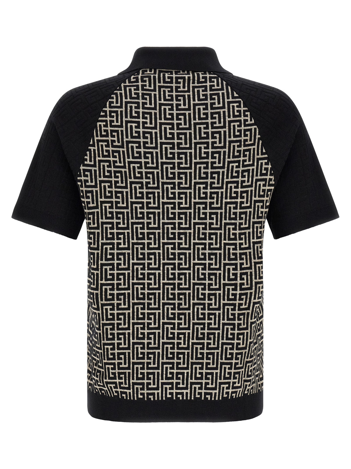 Polo Balmain en coton bicolore