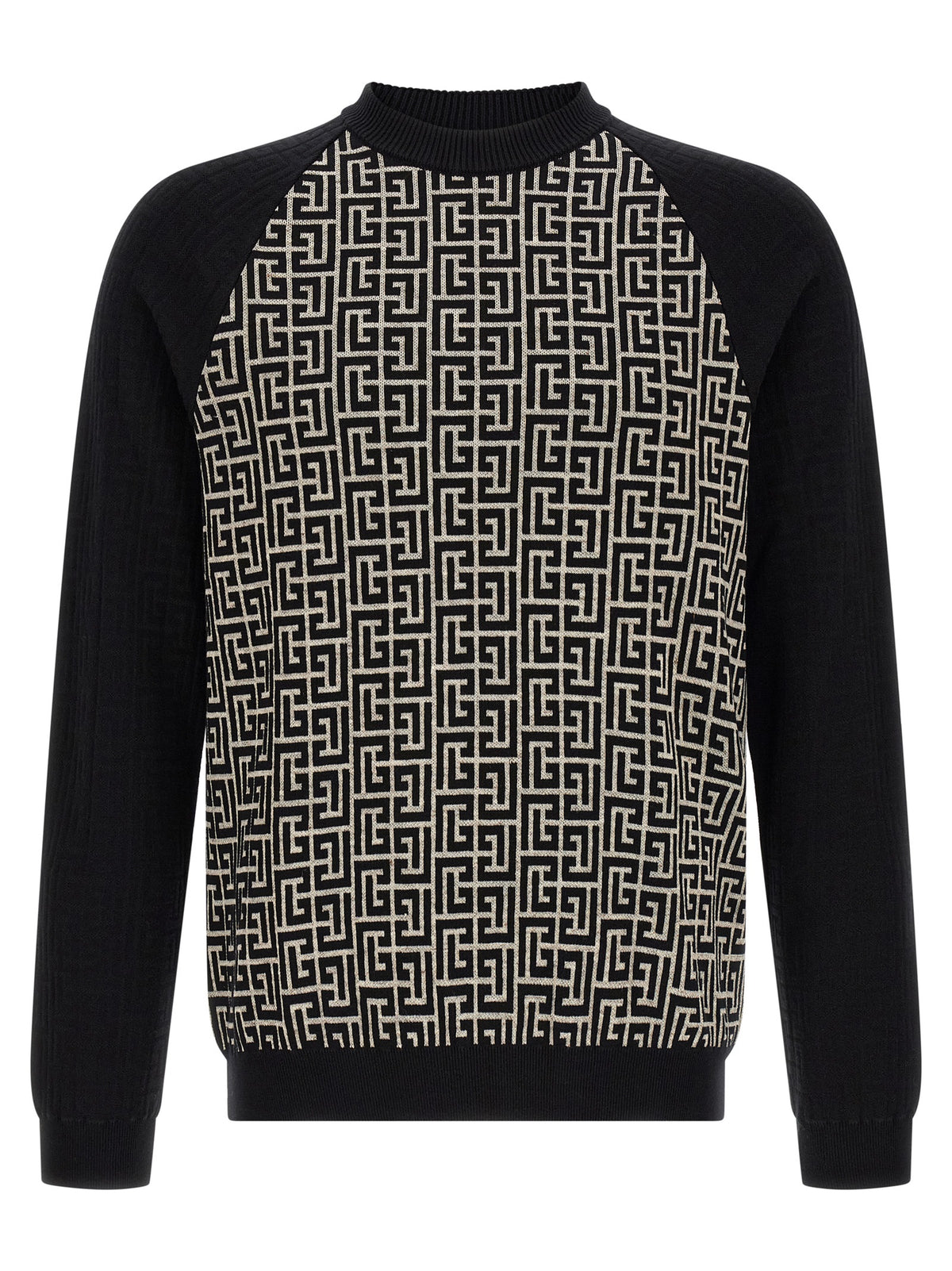 Cardigan bicolore en coton Balmain