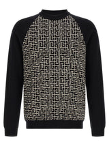 Cardigan bicolore en coton Balmain