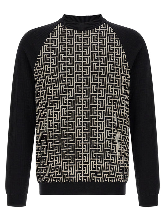 Balmain Bicolor Cotton Cardigan
