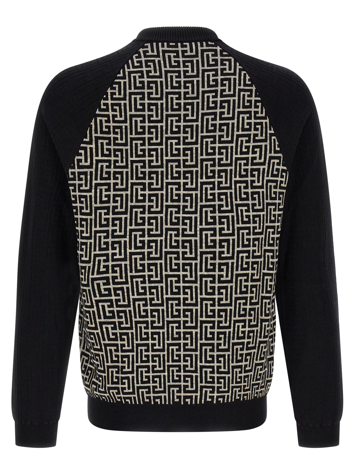 Cardigan bicolore en coton Balmain