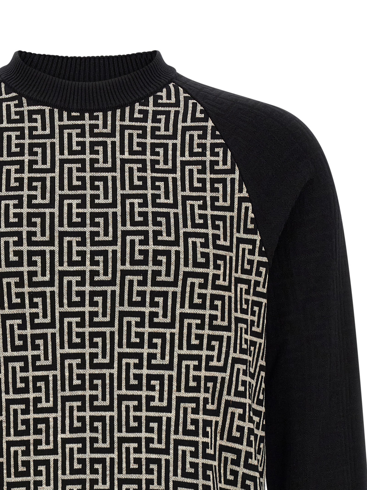 Cardigan bicolore en coton Balmain