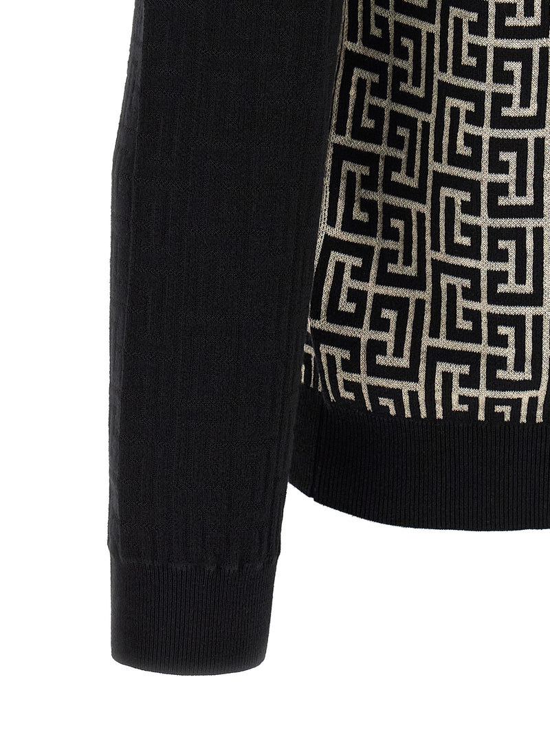 Balmain Bicolor Cotton Cardigan