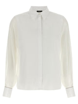 Peserico White Cotton Blouse